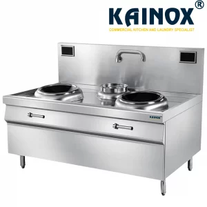 Bếp Á 2 Họng Điện Từ Có 1 Nồi Hâm