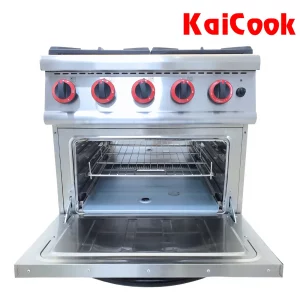Bếp Gas 4 Họng Kèm Lò Nướng Điện KaiCook