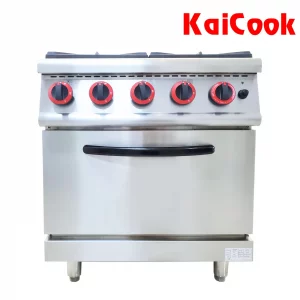Bếp Gas 4 Họng Kèm Lò Nướng Điện KaiCook