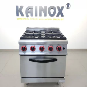Bếp Gas 4 Họng Kèm Lò Nướng Điện KaiCook