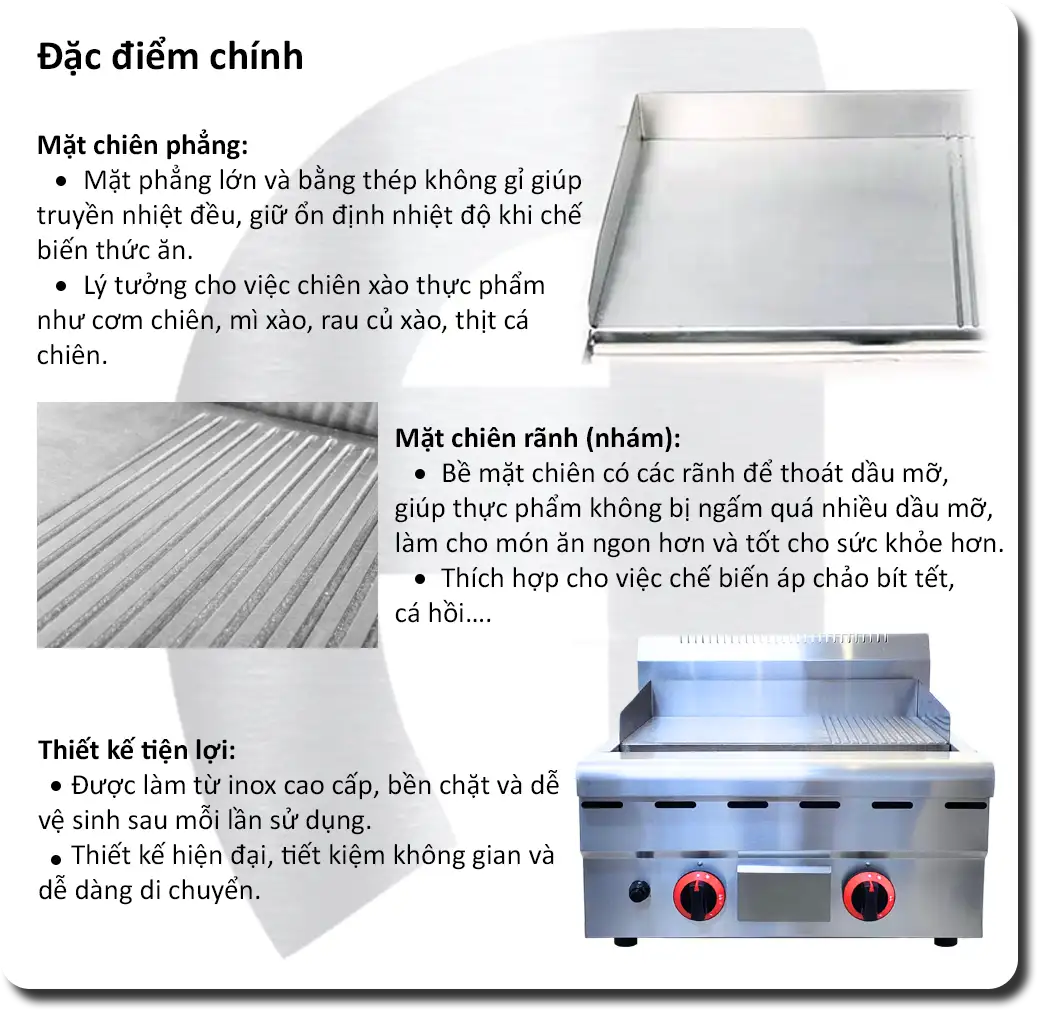 Bếp Chiên Gas để Bàn