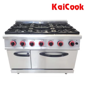Bếp Gas 6 Họng Kèm Lò Nướng Điện