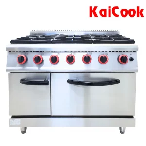 Bếp Gas 6 Họng Kèm Lò Nướng Điện