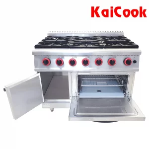 Bếp Gas 6 Họng Kèm Lò Nướng Điện