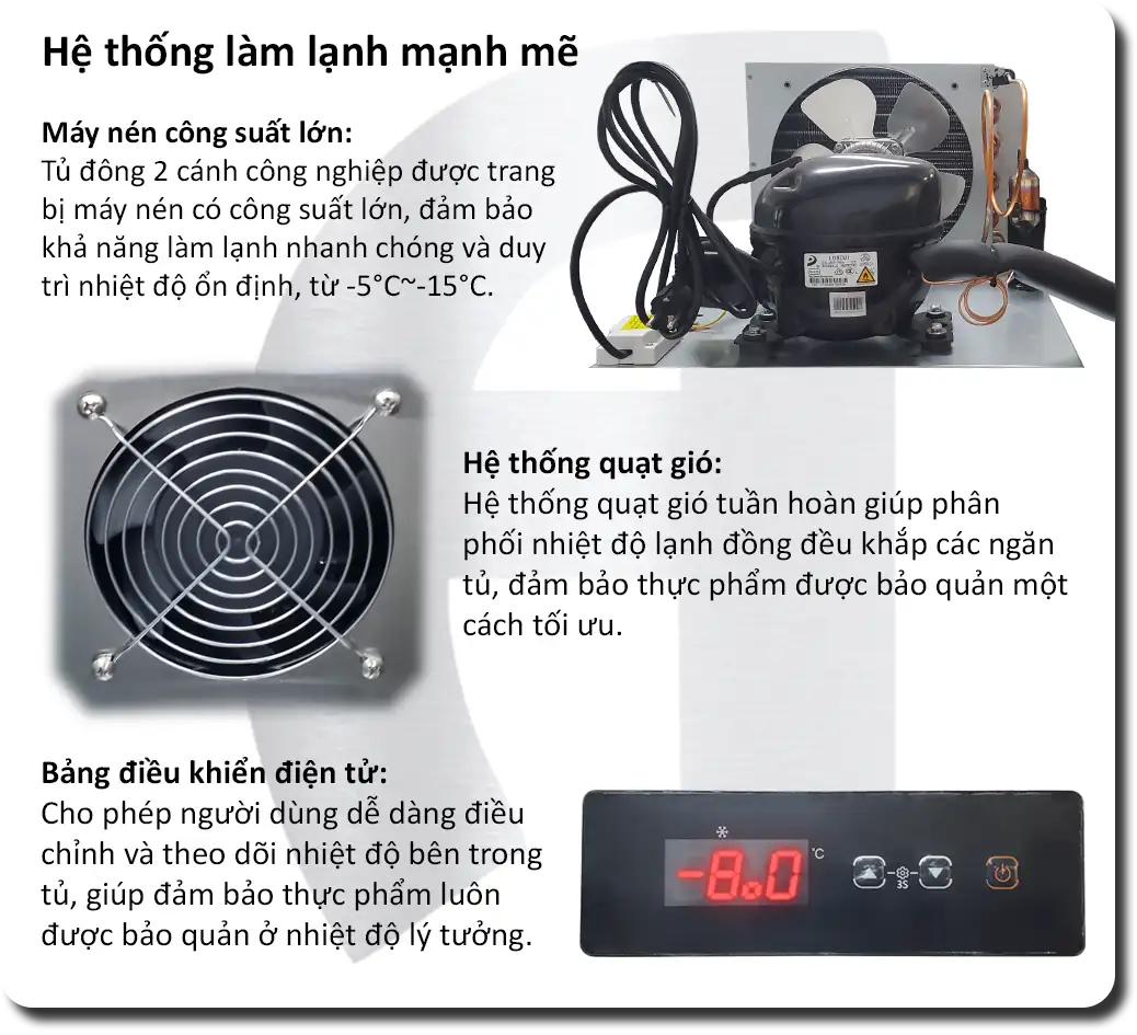 Tủ Đông 2 Cánh KaiFridge