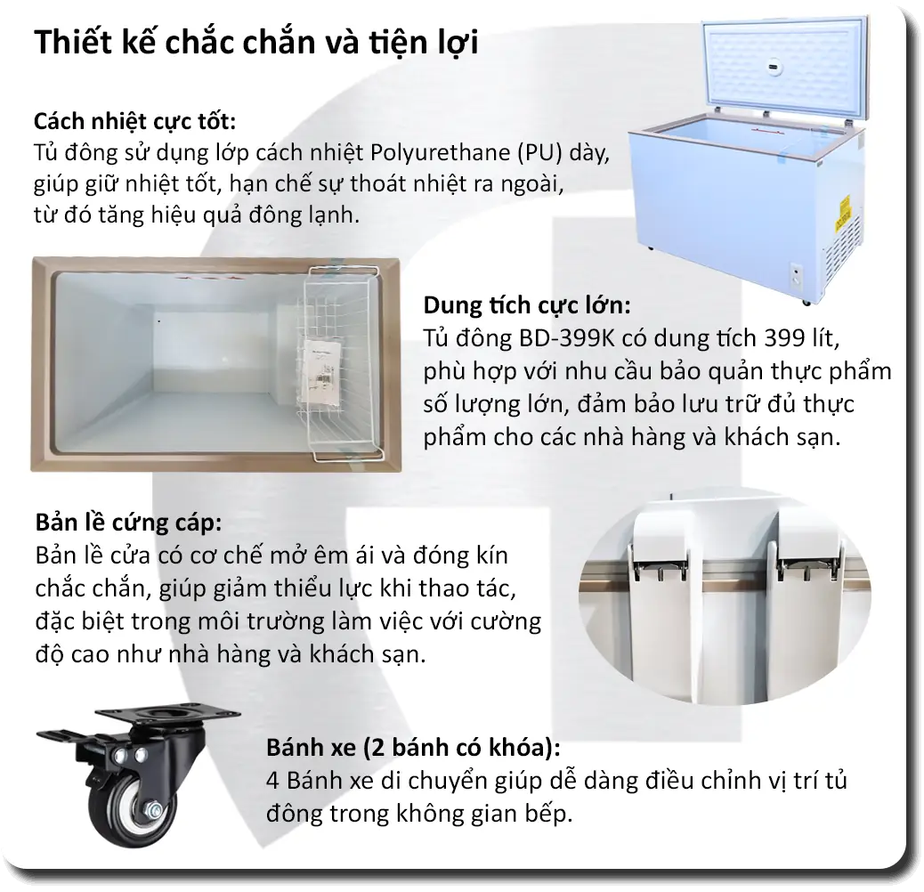 Tủ Đông Nằm 1 Cánh Lớn KaiFridge