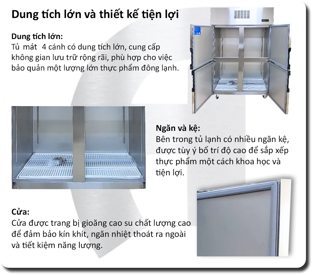 Tủ Mát 4 Cánh KaiFridge