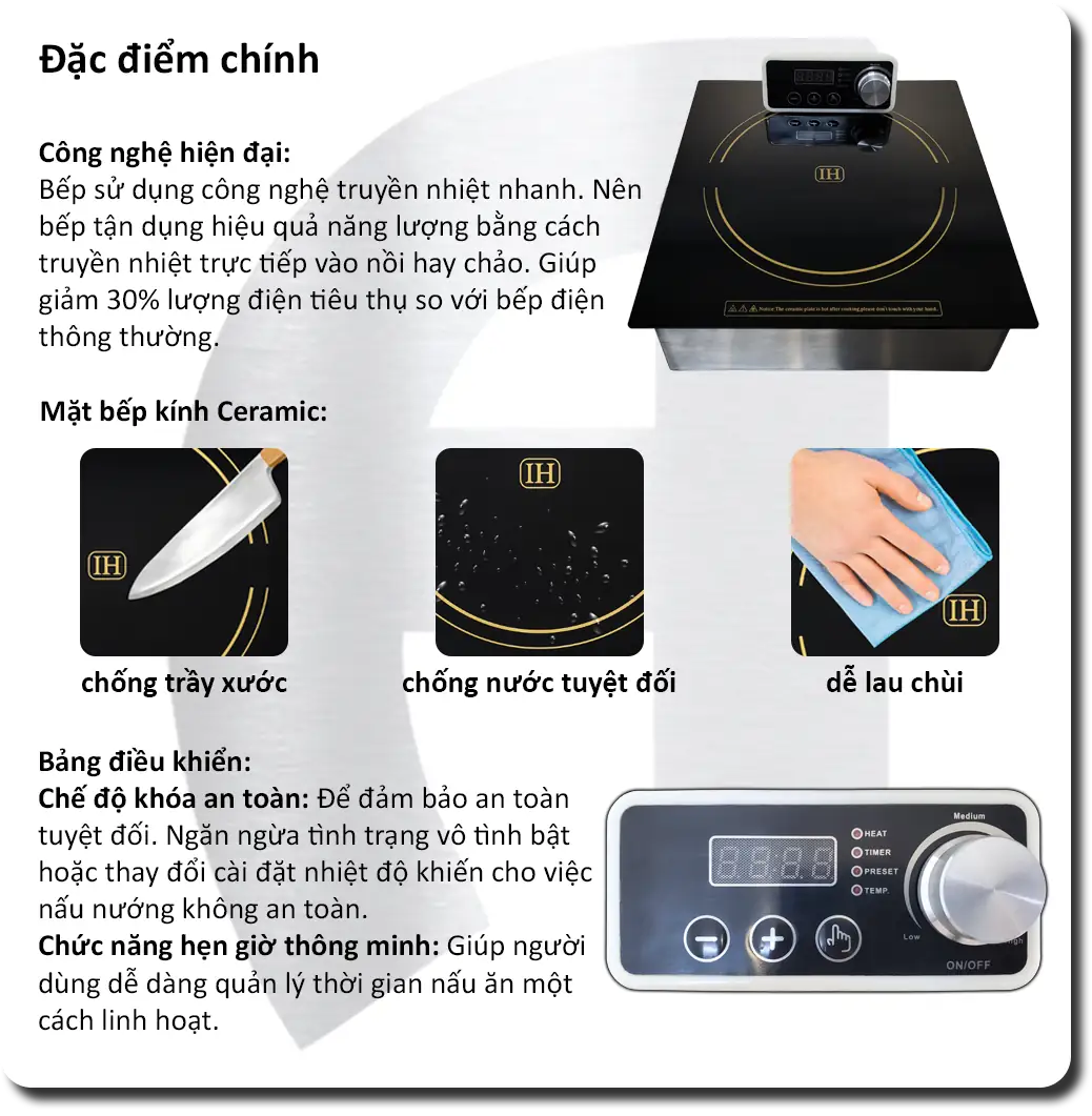 Bếp Điện Từ Âm Quầy