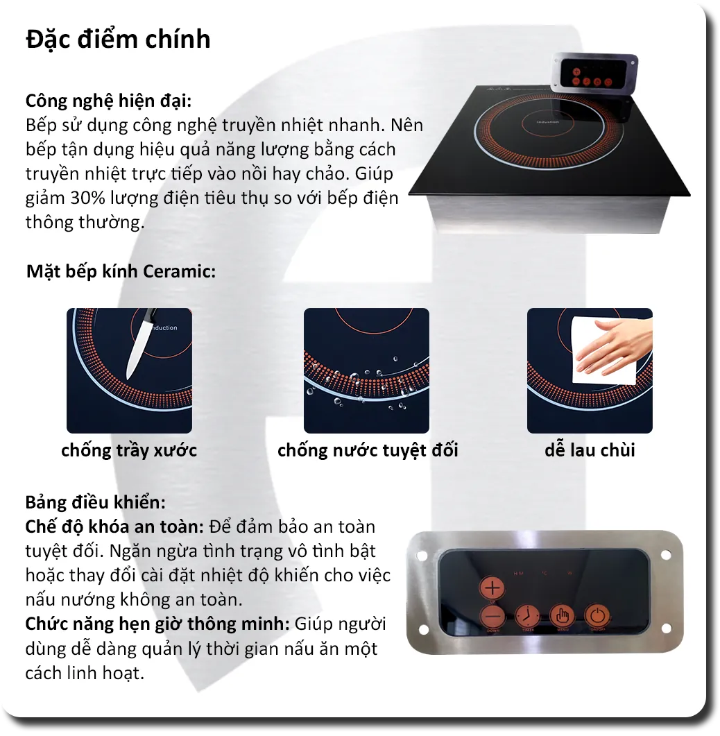 Bếp Điện Từ Âm Quầy