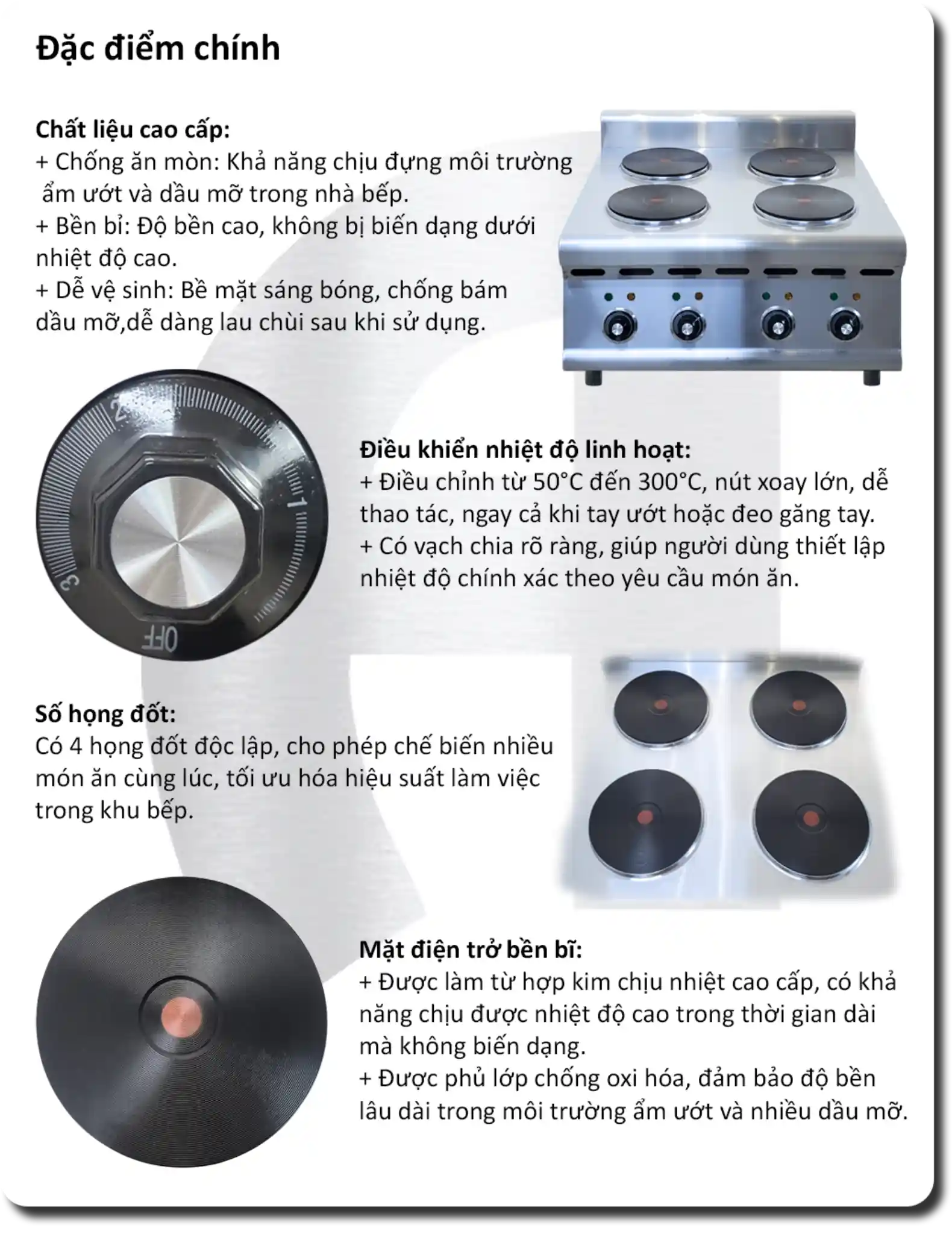 bếp âu 4 họng để bàn