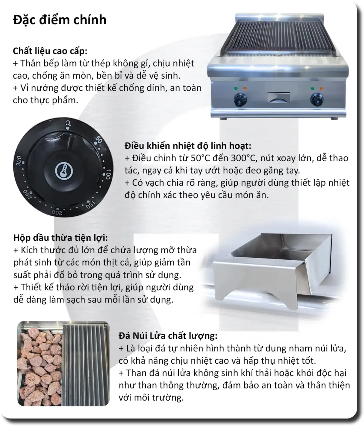 bếp nướng than nhân tạo để bàn