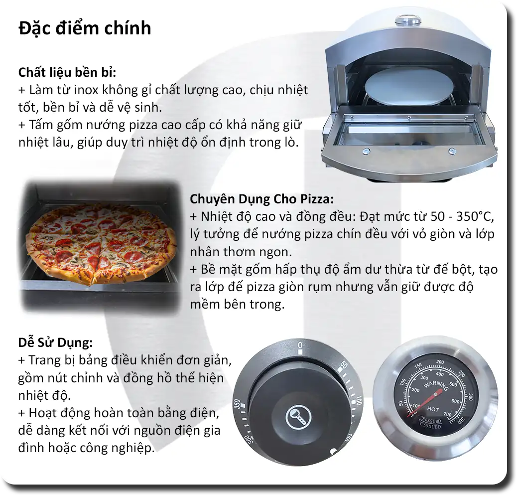 Lò Nướng Pizza Điện để Bàn KaiCook