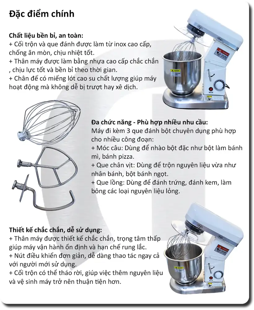 Máy Trộn Bột 7 Lít KaiCook