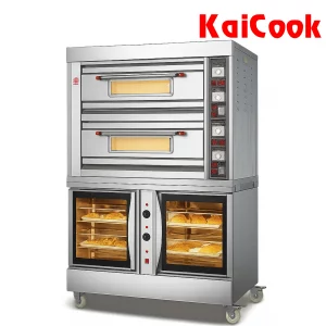 Lò Nướng 2 Tầng 4 Khay có Tủ Ủ Bột KaiCook