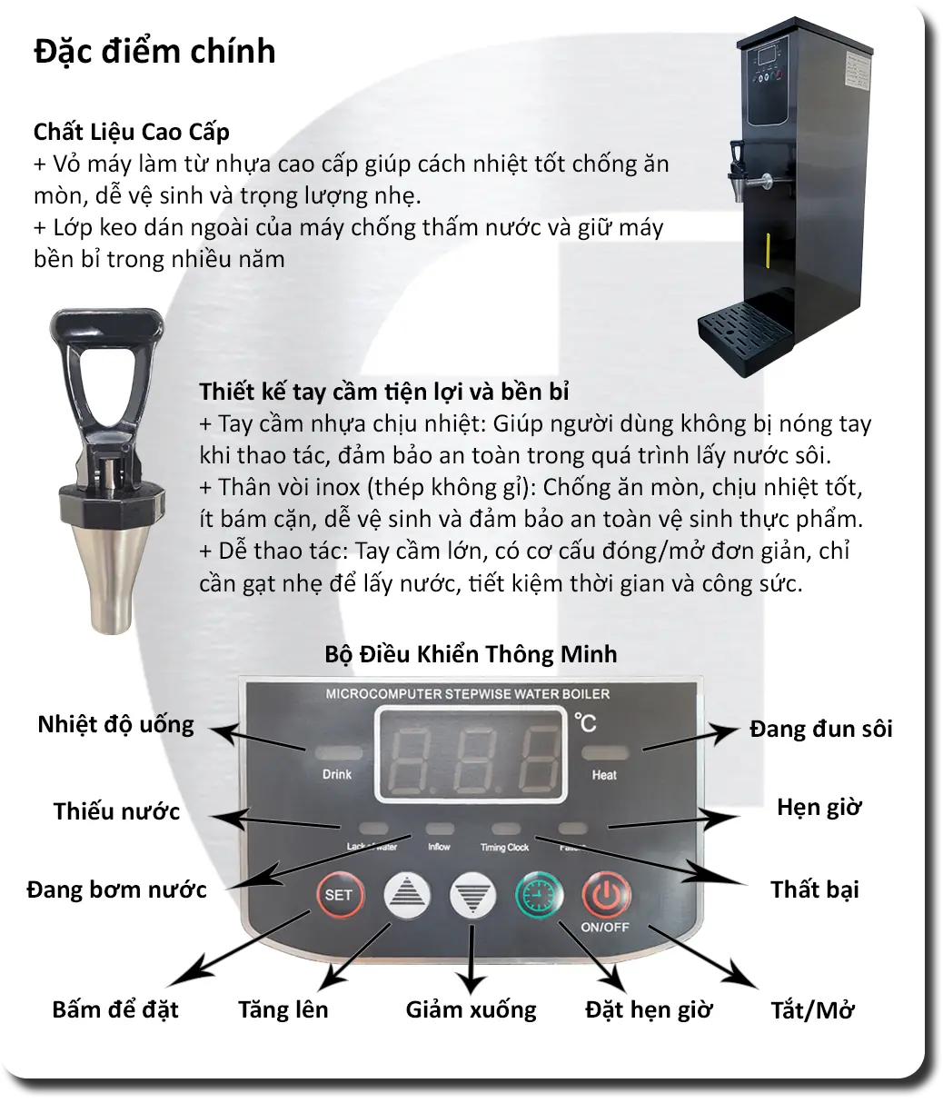 Máy Đun Nước Nóng Tự Động KaiCook