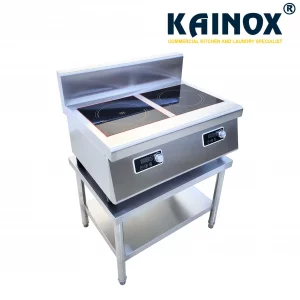 Bếp Âu 2 Họng Điện Từ 5kW (Ngang)