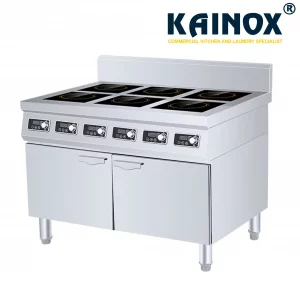 Bếp Âu 6 Họng Điện Từ 5kW có Tủ