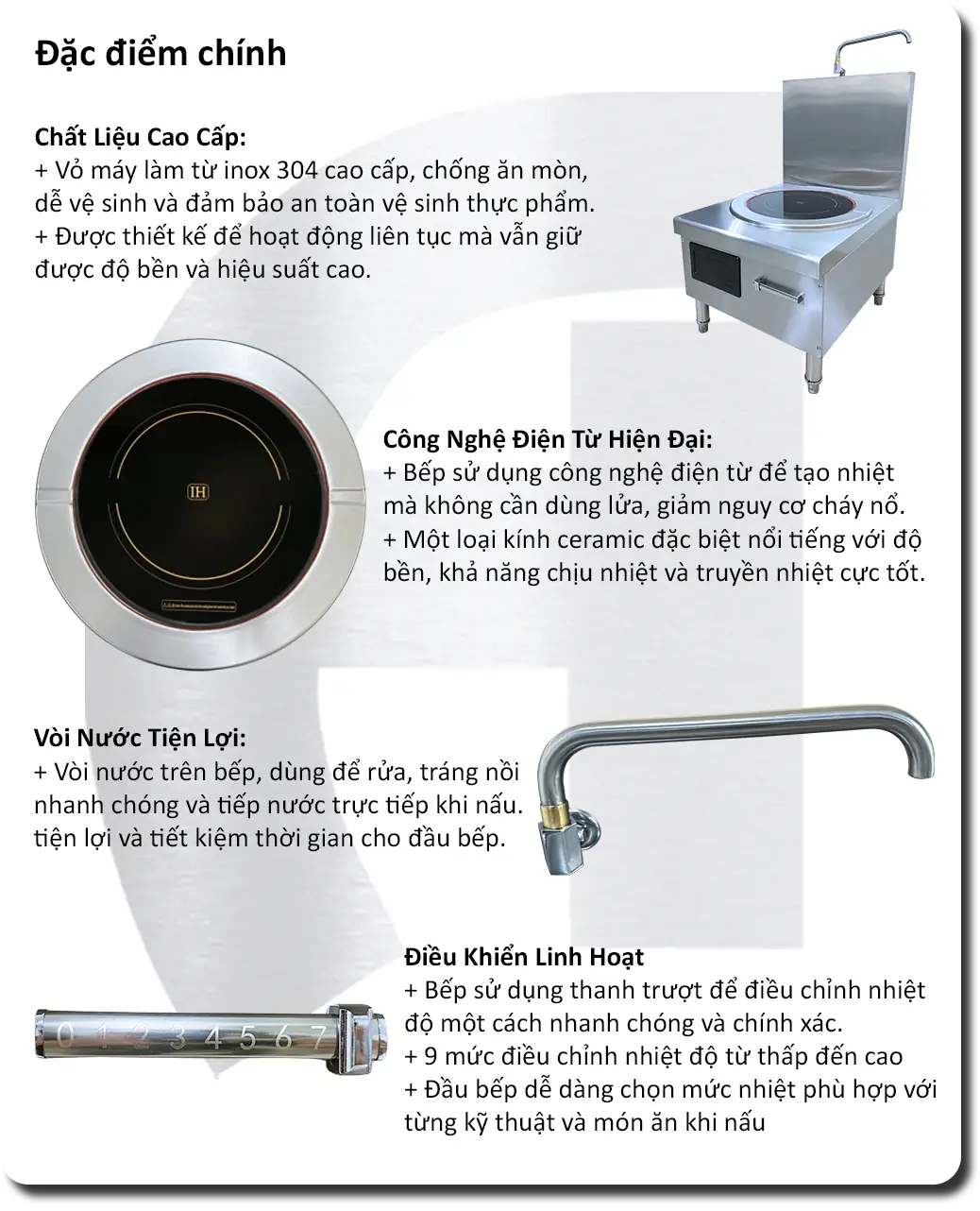 Bếp Từ Hầm Thấp Đơn Tròn