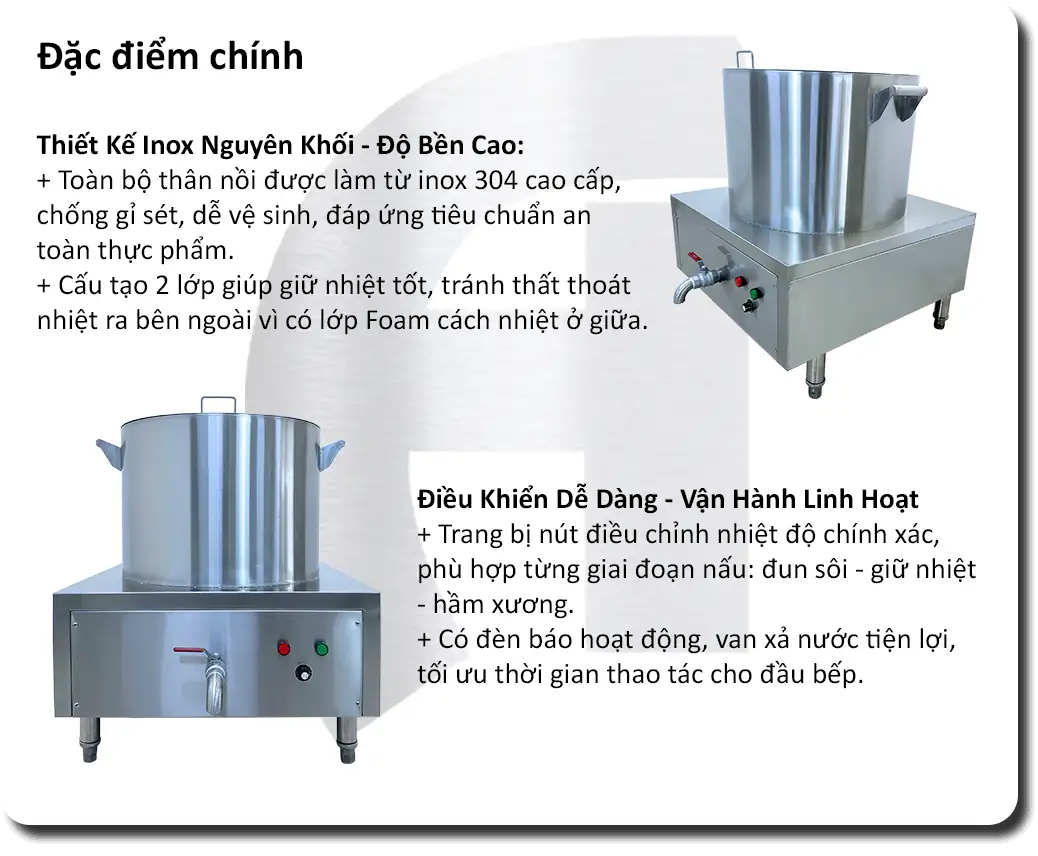 nồi phở đơn 100 lít