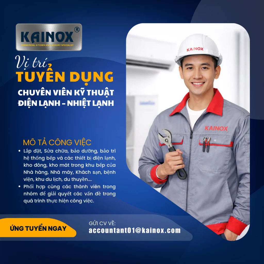 TUYỂN DỤNG NHÂN VIÊN KỸ THUẬT ĐIỆN LẠNH – NHIỆT LẠNH