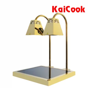 đèn giữ nóng buffet để bàn màu vàng