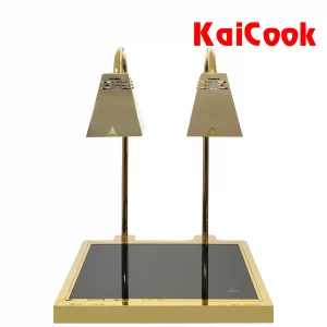 đèn giữ nóng buffet để bàn màu vàng