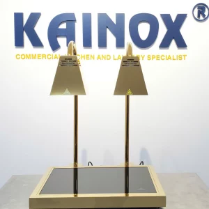 đèn giữ nóng buffet để bàn màu vàng