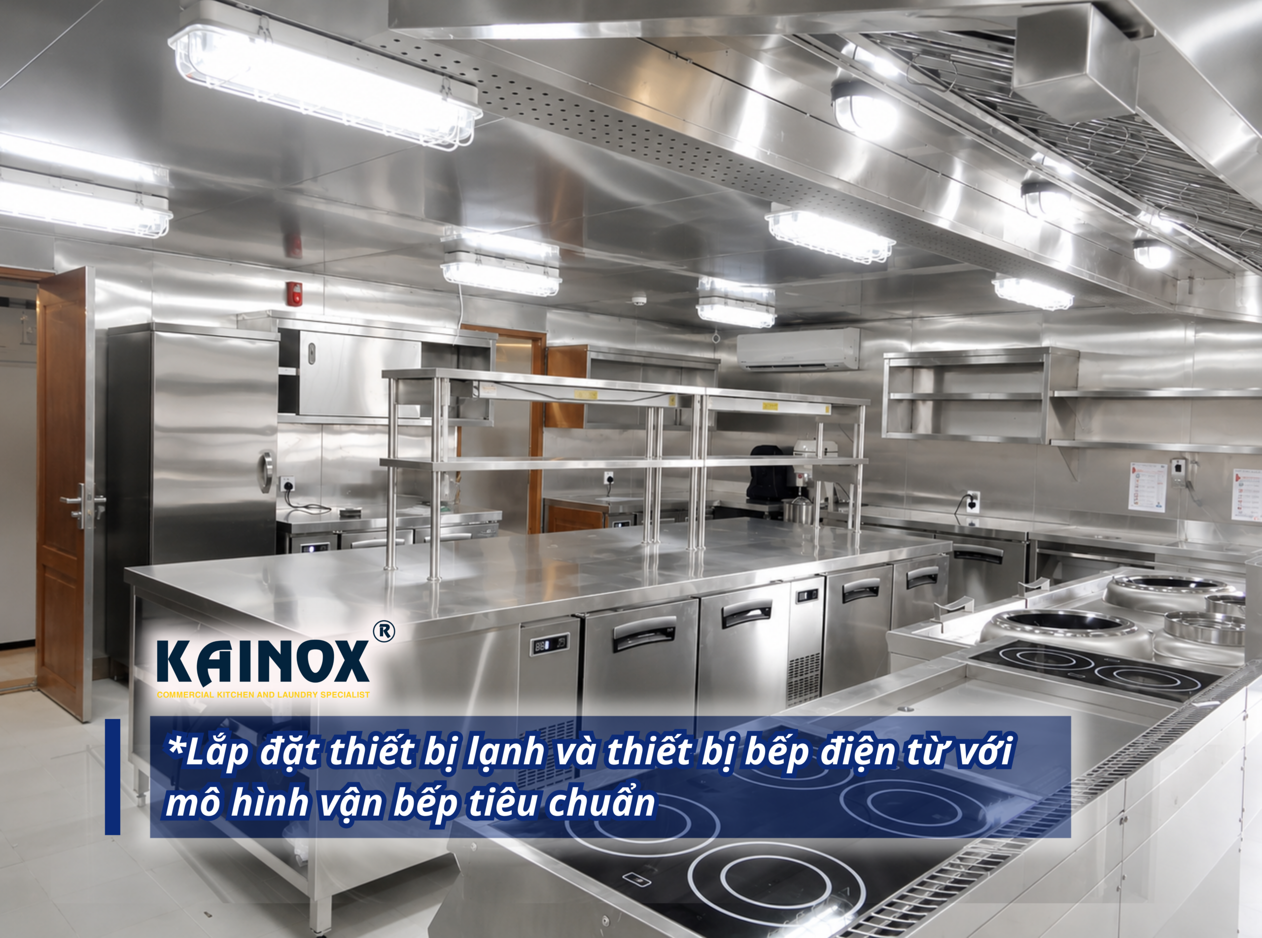 Mô hình vận hành bếp hiệu quả lắp đặt dự án thực tế KAINOX