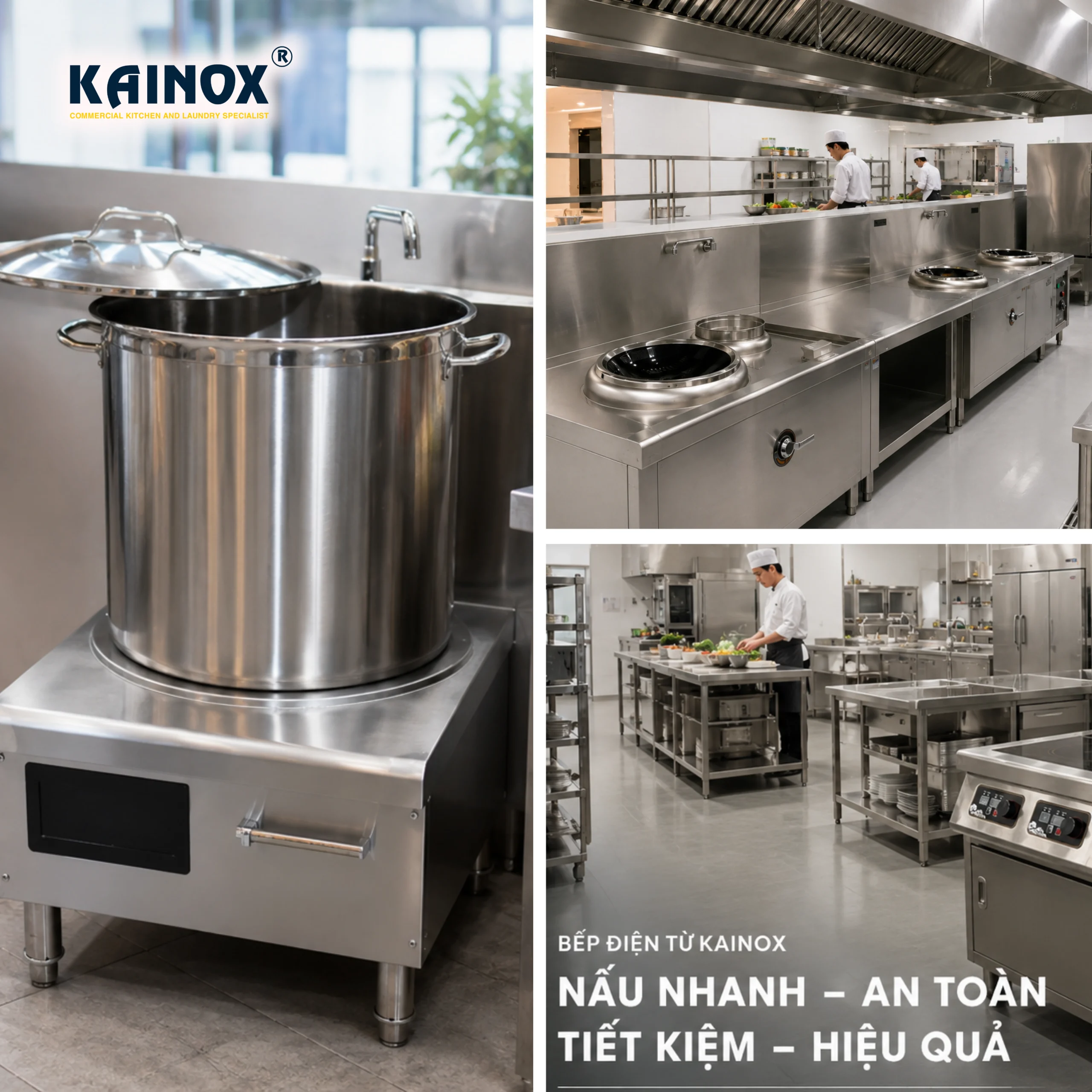 Tối ưu chi phí vận hành bằng giải pháp bếp điện từ KAINOX