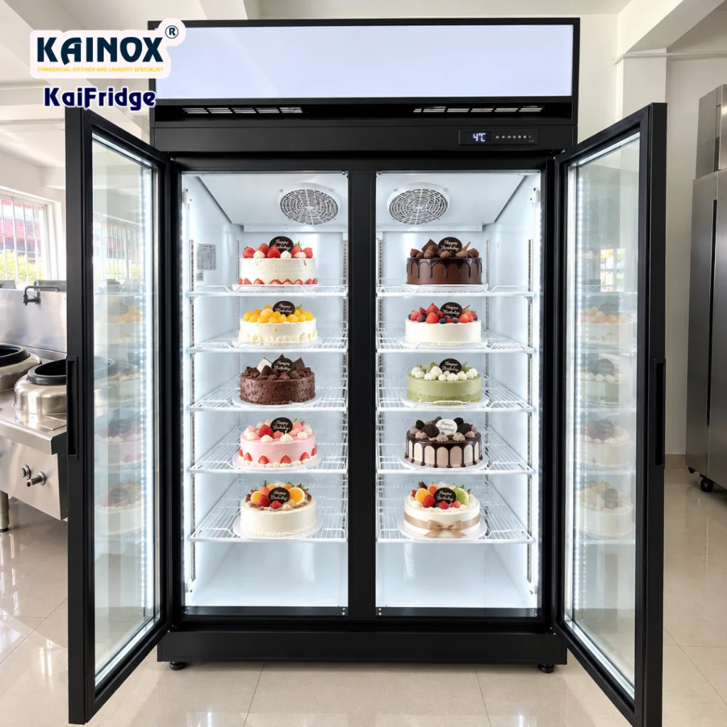 Tủ mát trưng bày bánh kem 2 cánh kính KaiFridge