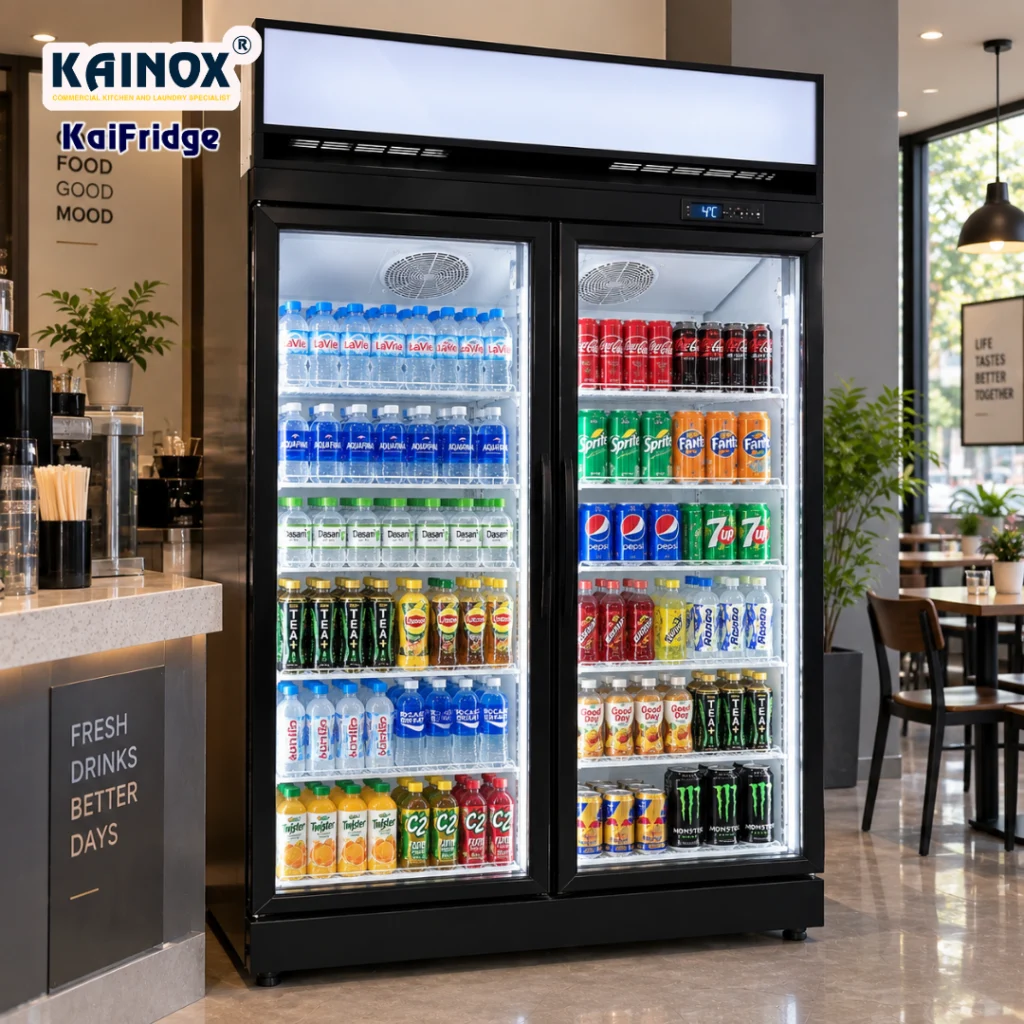 Tủ mát trưng bày nước ngọt 2 canh kính KaiFridge
