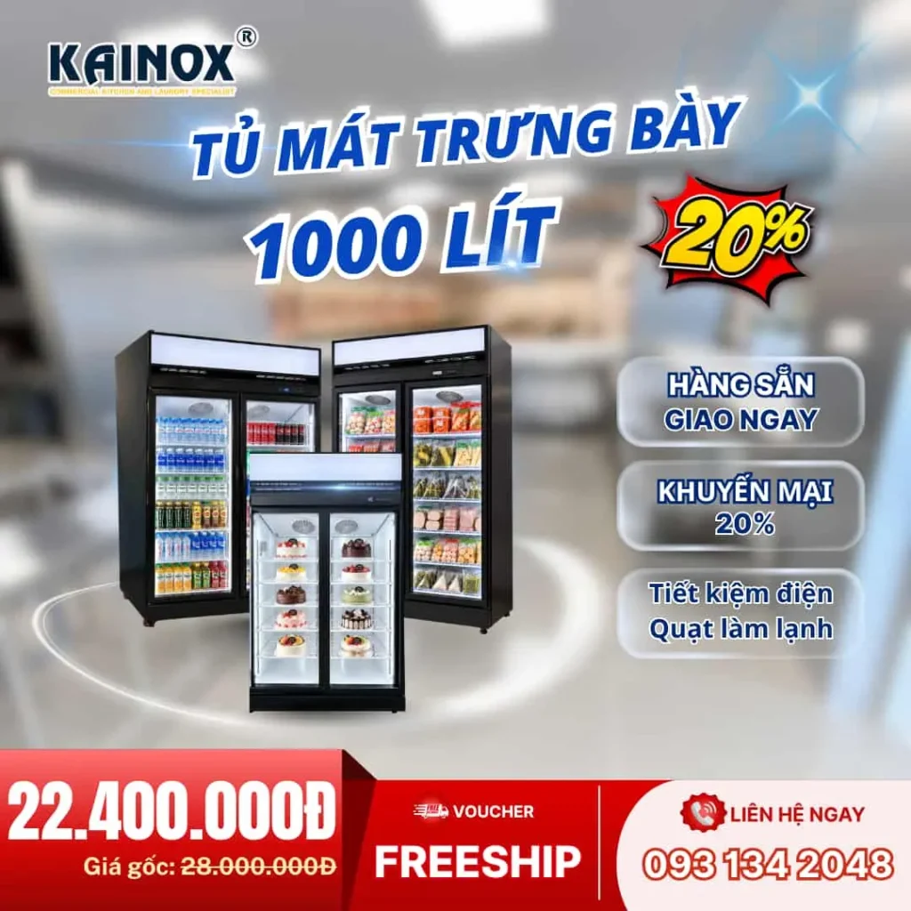 Khuyến mại tủ mát trưng bày lốc trên khi mua hàng tại KAINOX